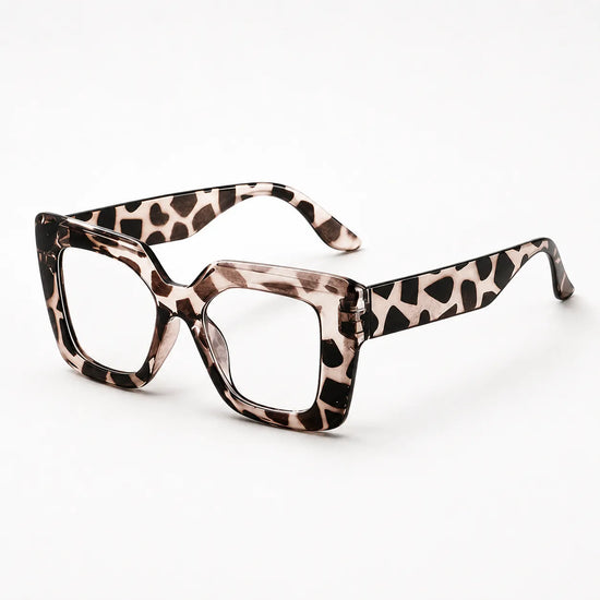 Florenza – Oversized Square Leopard Sunglasses with Gradient Lenses